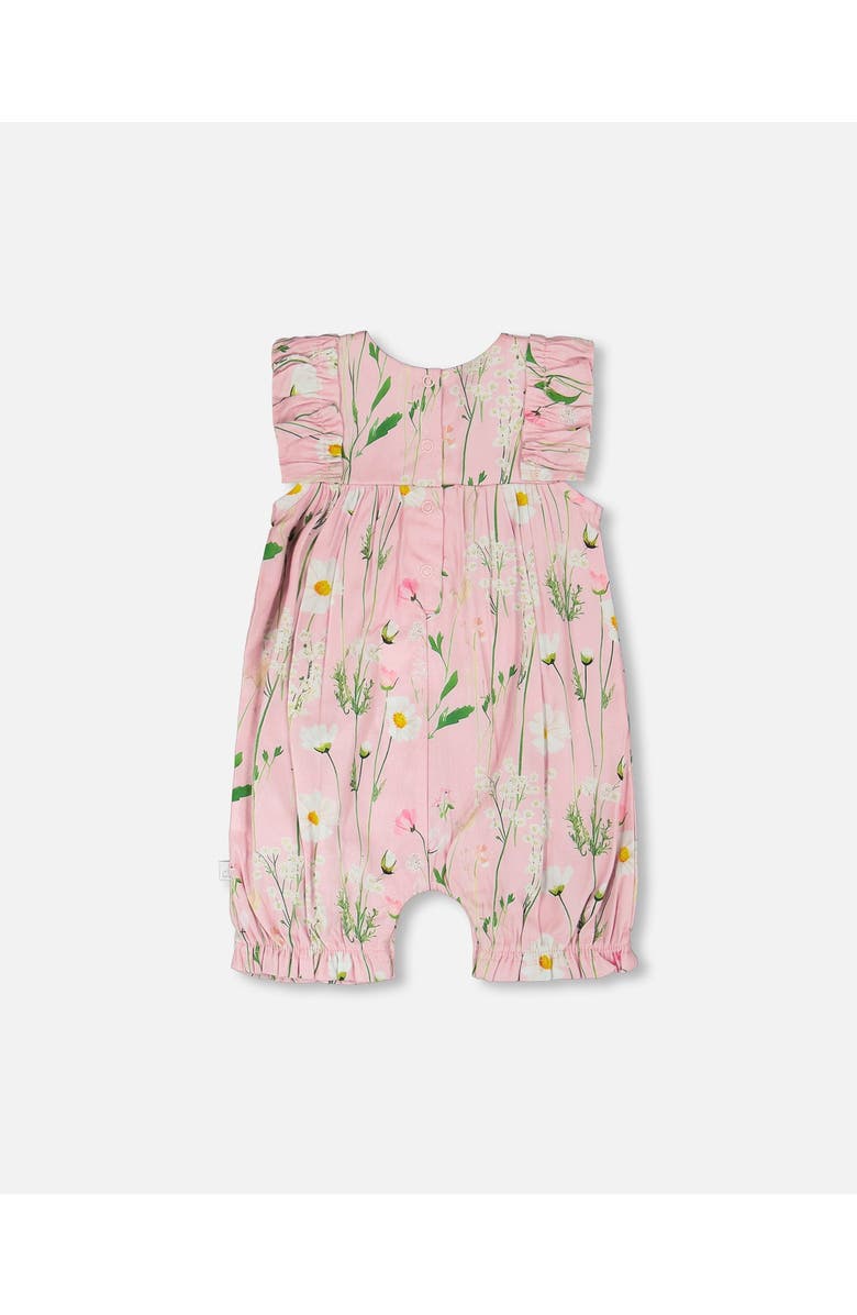 Deux par Deux Viscose Printed Flowers Sleeveless Romper, Alternate, color, Pink Printed Flowers