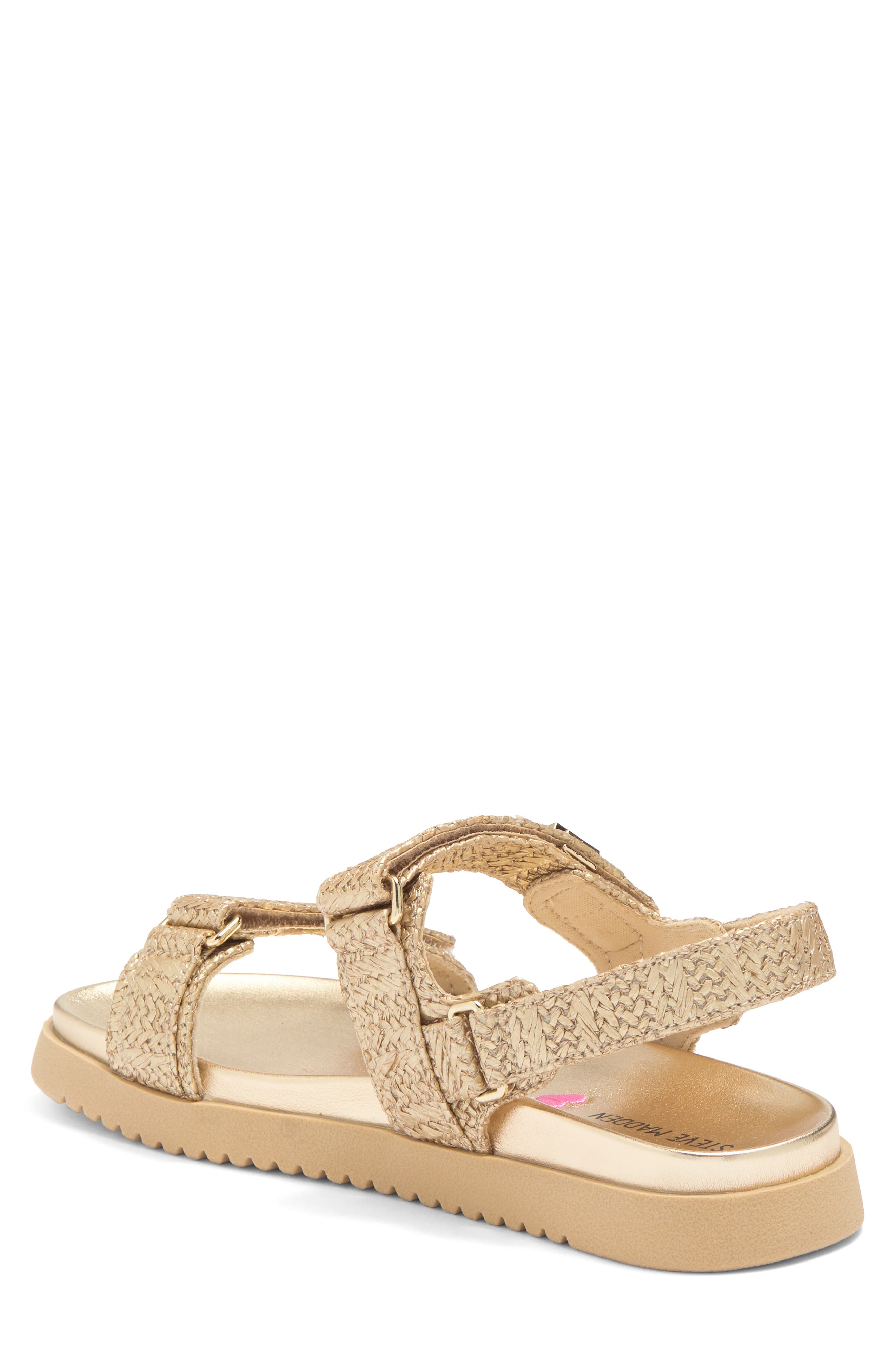 Mona Sandal, Alternate, color, GOLD RAFFIA