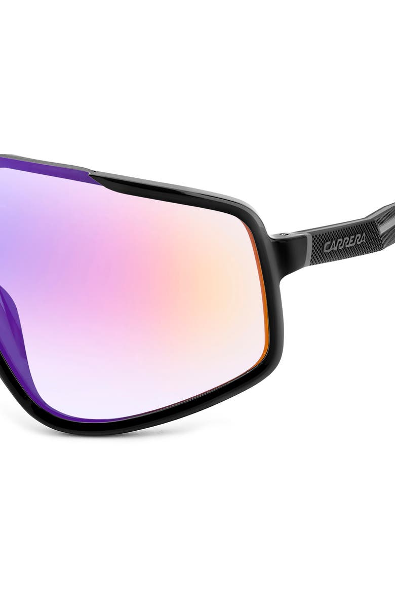 Carrera Eyewear Festival 99mm Oversize Shield Sunglasses, Alternate, color, Black/ Multilayer Viol