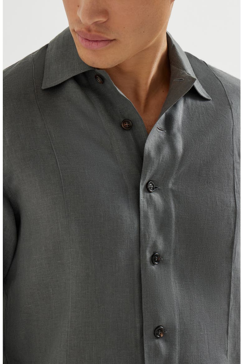 Linen shirt, Alternate, color, Anthracite