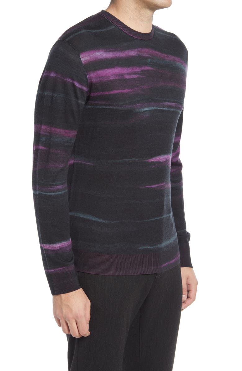 Robert Graham Men's Vividstroke Crewneck Wool Sweater, Alternate, color, 