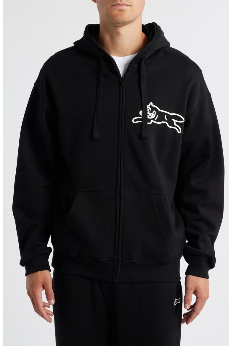 Hard Shell Graphic Zip Hoodie, Alternate, color, BLACK