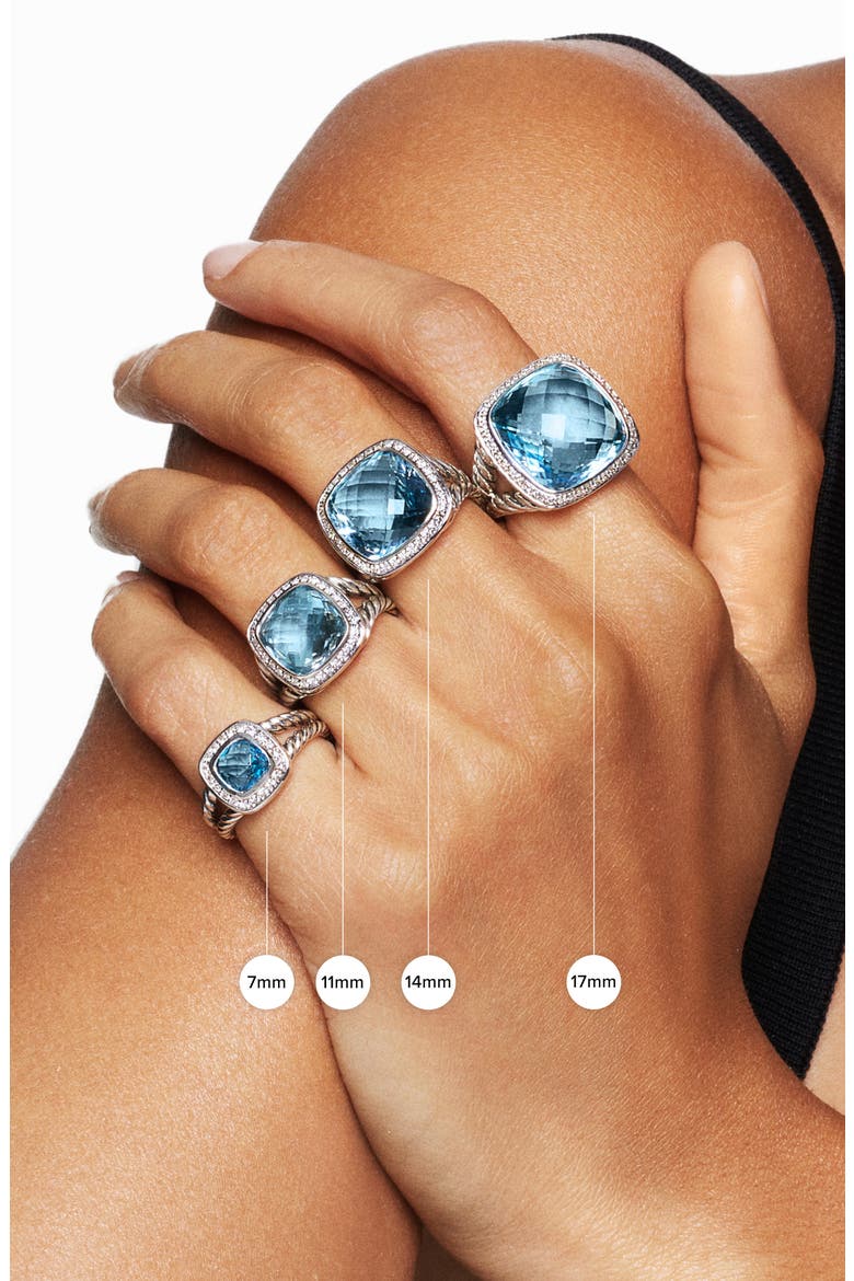 Albion® Ring in Sterling Silver with 18K Yellow Gold & Blue Topaz, 15mm, Alternate, color, BLUE TOPAZ
