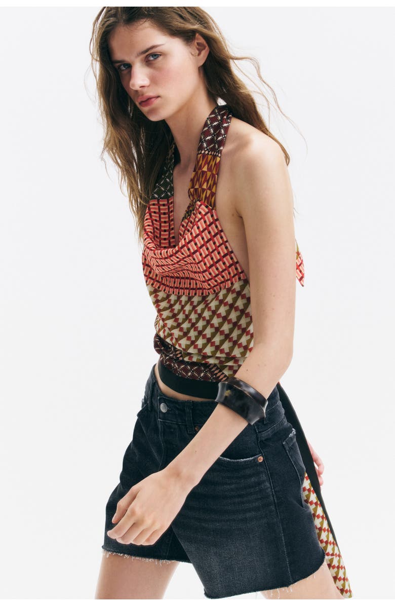 H&M Raw-edge Denim Shorts, Alternate, color, Washed Black