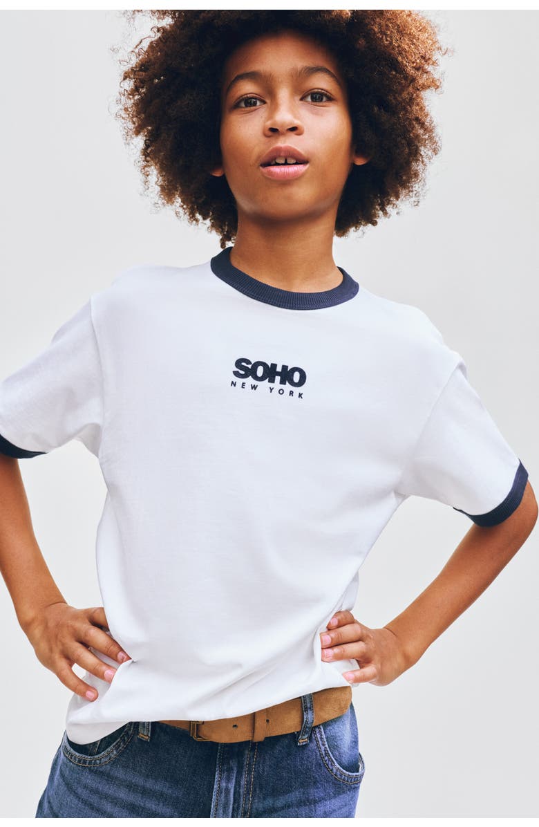 H&M Motif-detail T-shirt, Alternate, color, White