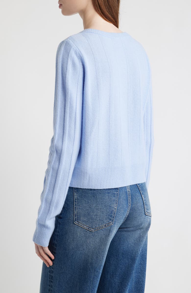 Reformation Hannah Merino Wool Cardigan, Alternate, color, Ice Water