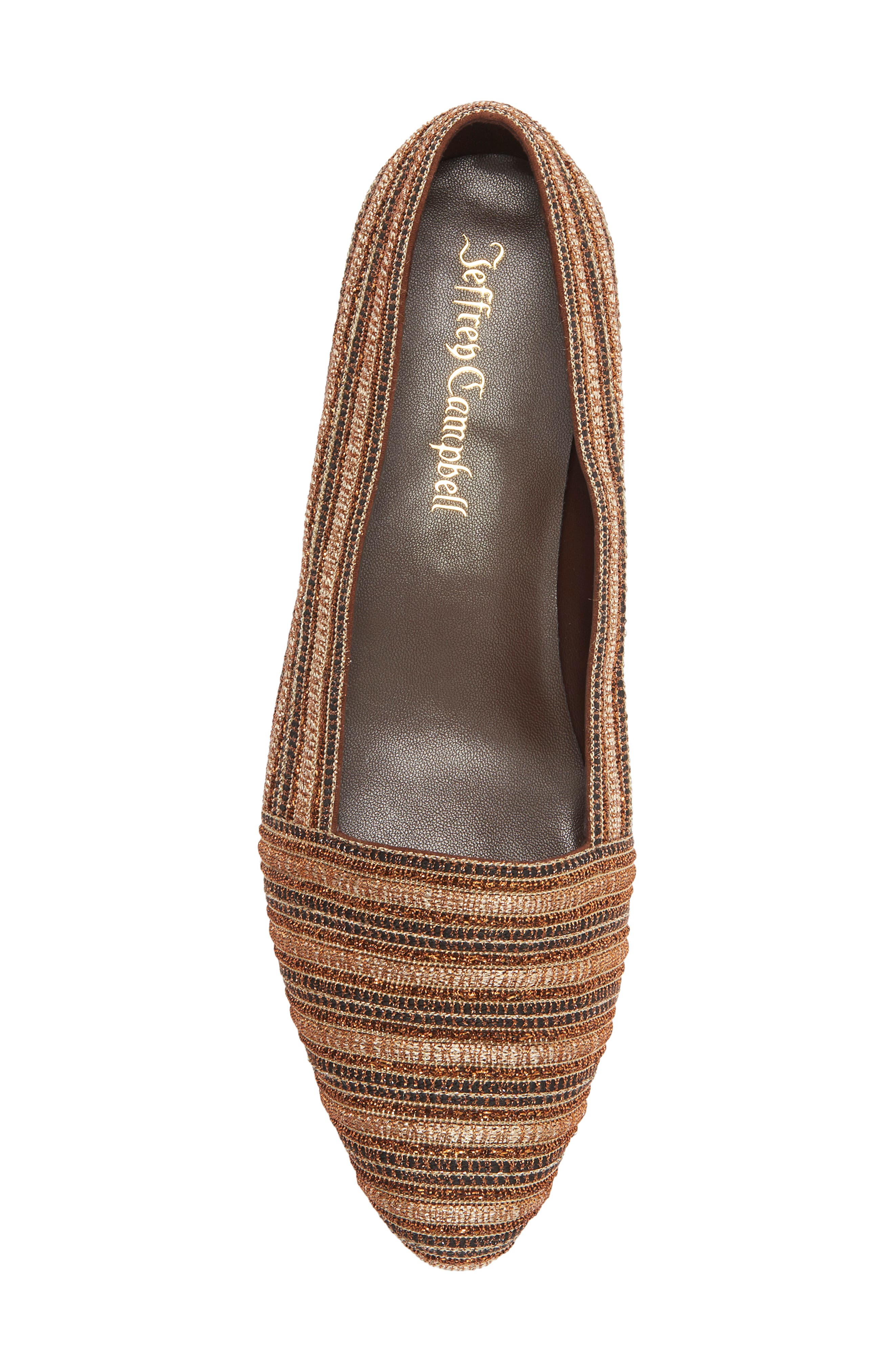Jeffrey Campbell Pauleen Flat, Alternate, color, Copper Brocade