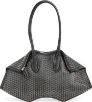 McQueen Medium Manta Grommet Leather Handbag