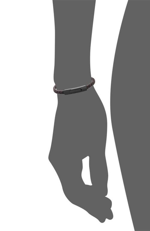 Geoffrey Beene Braided Leather Bracelet