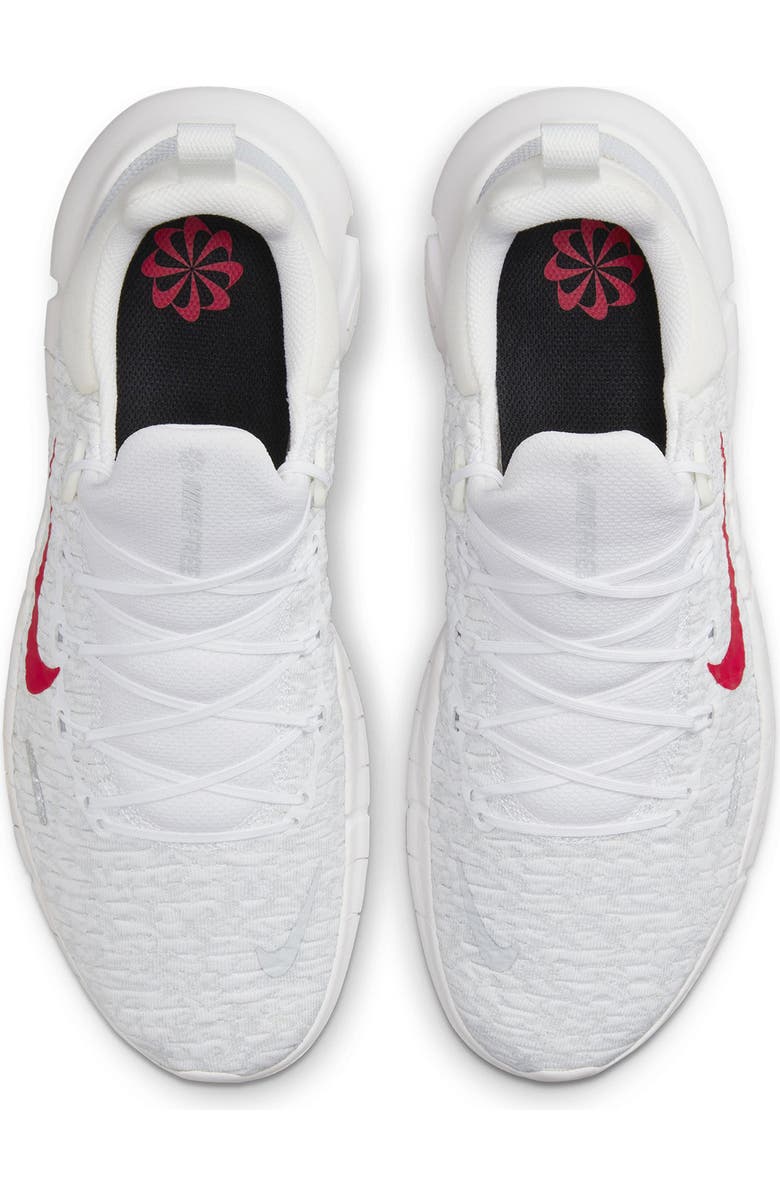 Nike Free Run 5.0 Running Shoe, Alternate, color, White/ Siren Red/ Off White