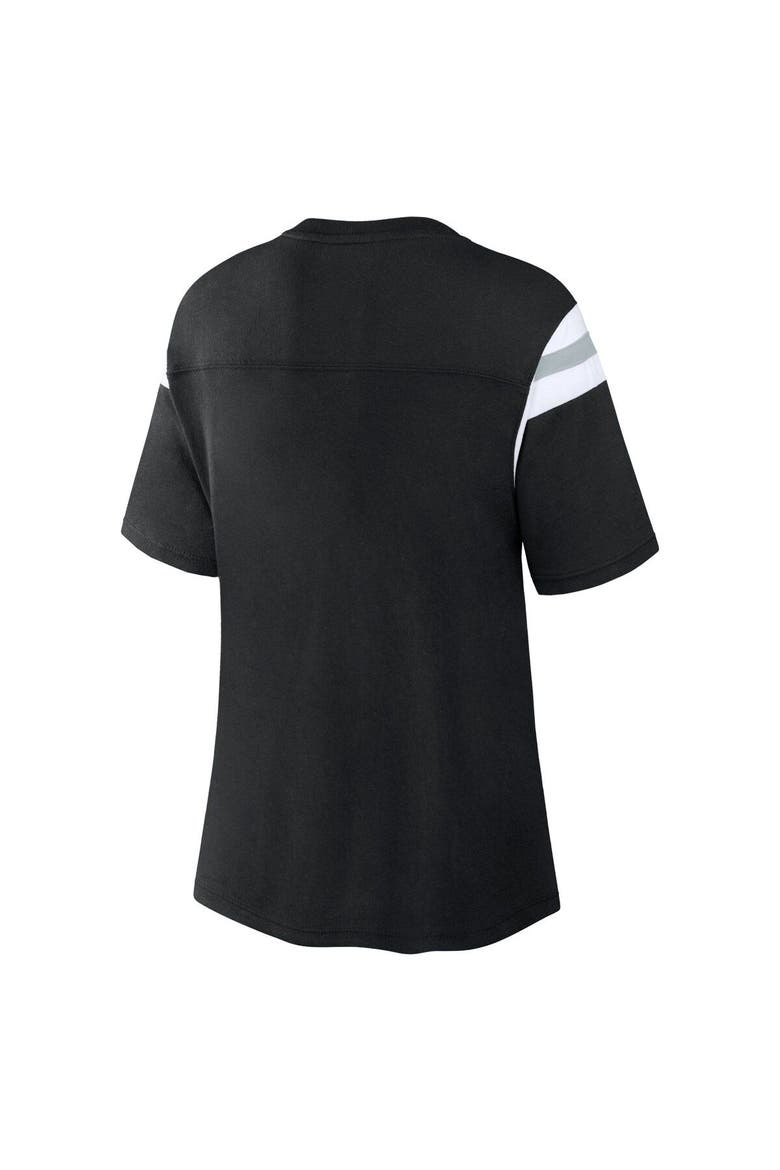 Women's Fanatics Branded Black Las Vegas Raiders Earned Stripes T-Shirt, Alternate, color, Black