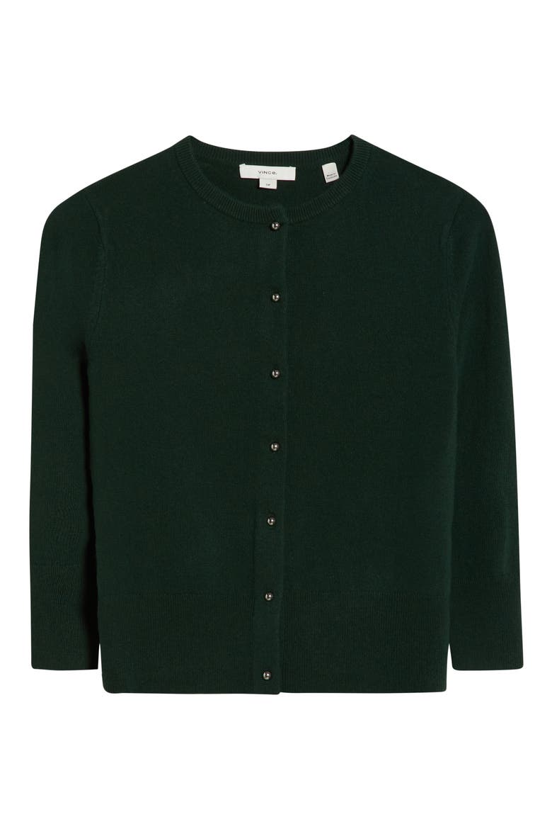 Wool & Cashmere Blend Cardigan, Alternate, color, FOREST