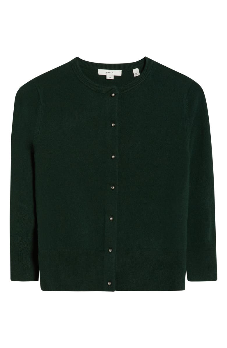 Vince Wool & Cashmere Blend Cardigan, Alternate, color, Forest