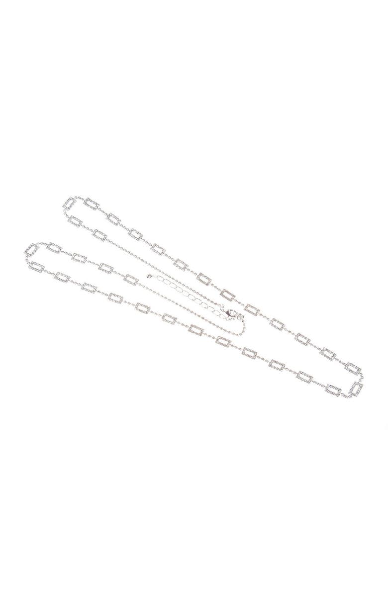 CRISTABELLE Pave Crystal Station Link Necklace, Main, color, 