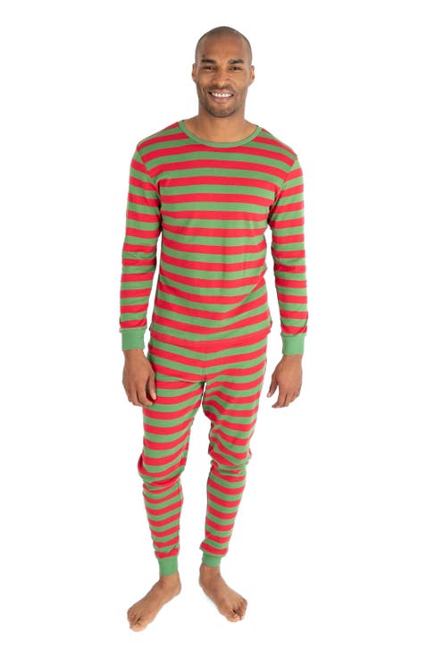 Men's Cotton Striped Matching Family Holiday Pajamas