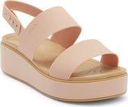 CROCS Brooklyn Low Wedge Matte Wrap Sandal