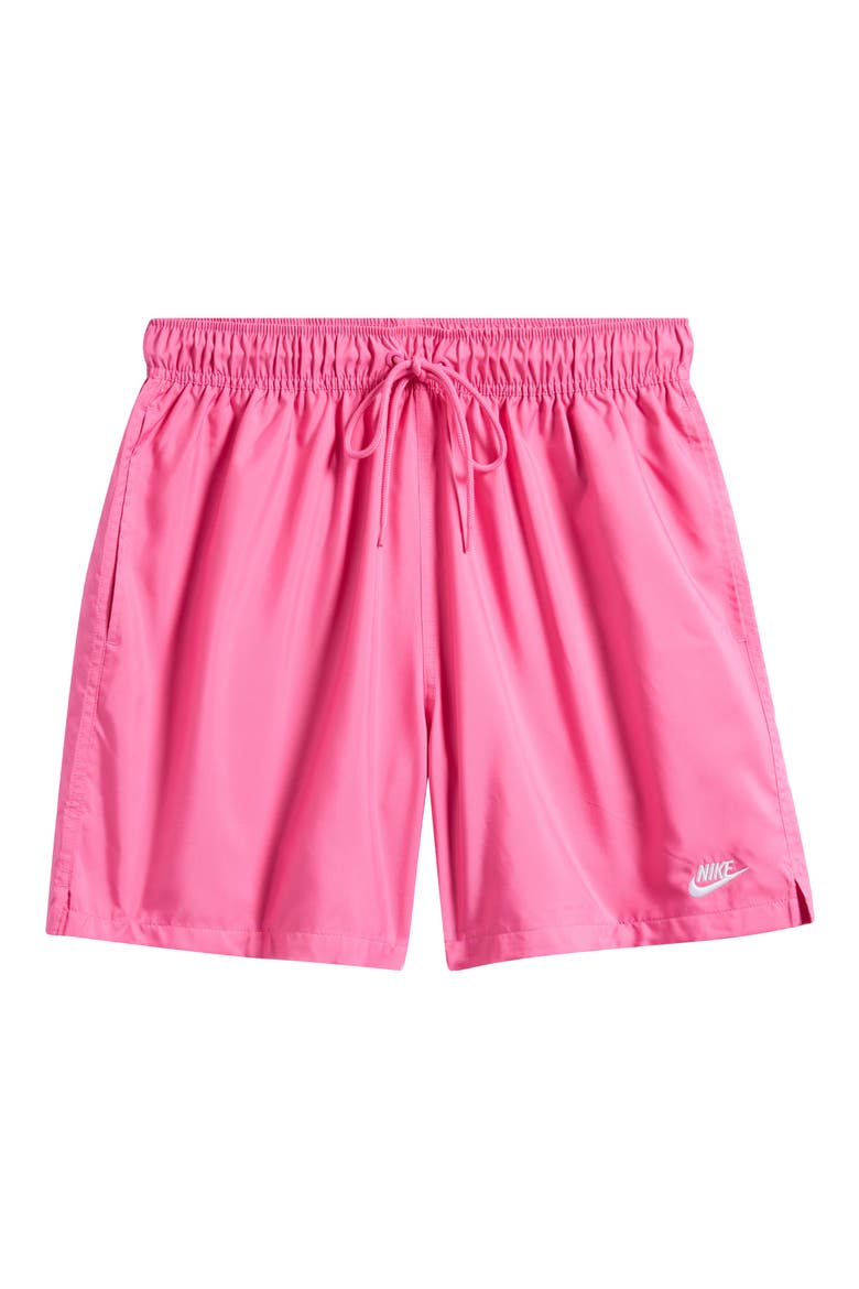 Club Woven Flow Shorts, Alternate, color, 684 PINKSICLE/WHITE