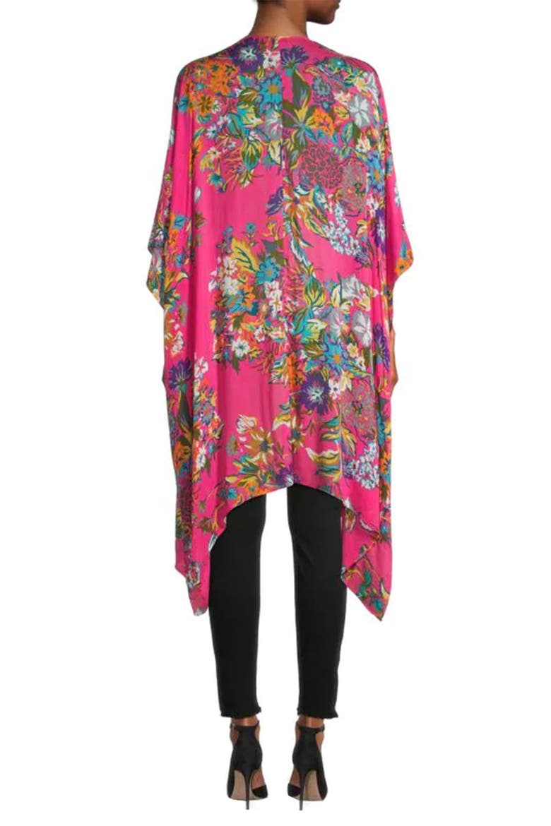 Floral Ruana, Alternate, color, PINK