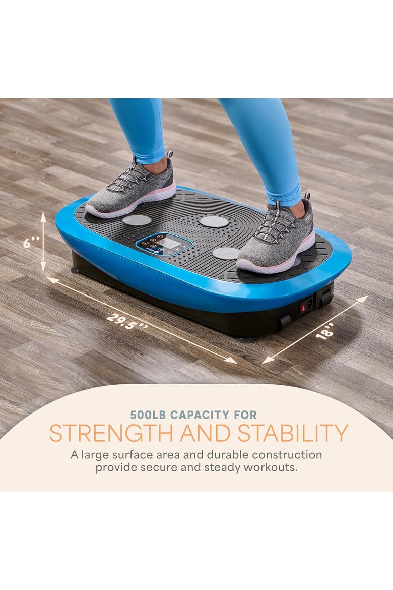 Rumblex Plus 4D Vibration Plate Machine Exercise Machine with Triple Motors for Recovery and Fat Burn, Alternate, color, Blue
