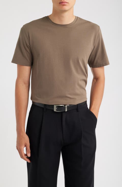 Crewneck Stretch Cotton T-Shirt