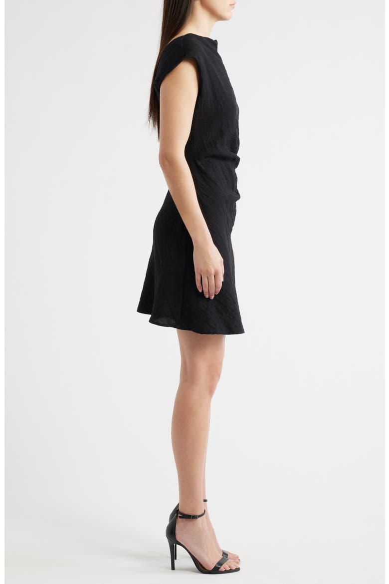 Ruched Minidress, Alternate, color, BLACK