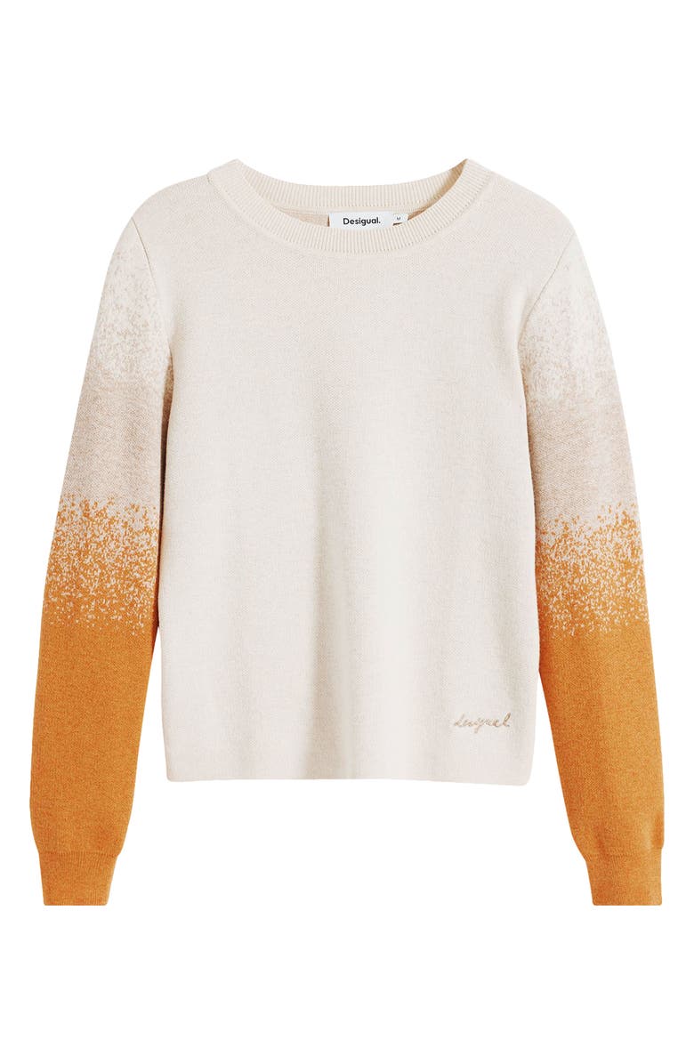 Desigual Ombré Crewneck Sweater, Alternate, color, Beige