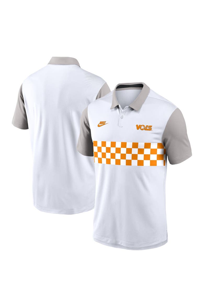 Men's Nike White/Gray Tennessee Volunteers Athletic Prep Legacy Logo Vapor Performance Polo, Main, color, White