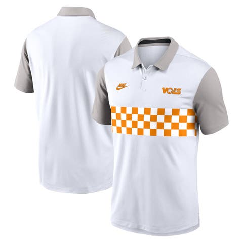 Men's Nike White/Gray Tennessee Volunteers Athletic Prep Legacy Logo Vapor Performance Polo