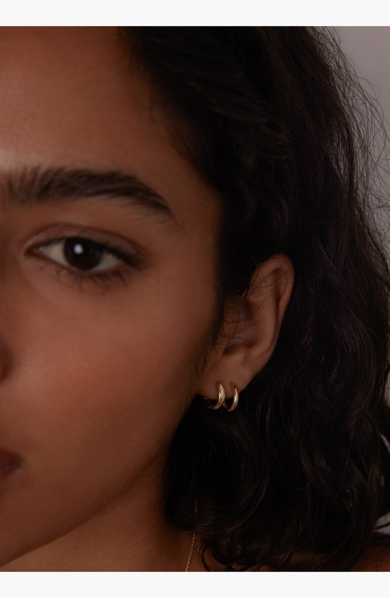 Kinn Classic Huggie Earrings, Alternate, color, Single