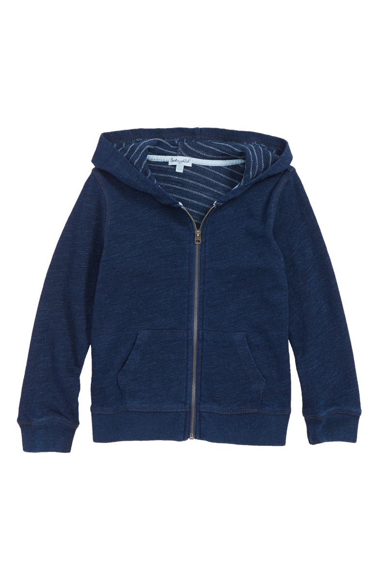 Splendid French Terry Indigo Hoodie, Main, color, 