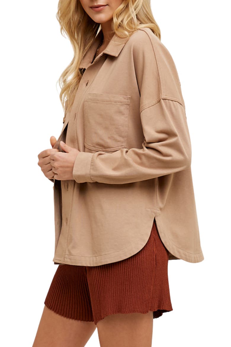 Cotton Overshirt, Alternate, color, MOCHA