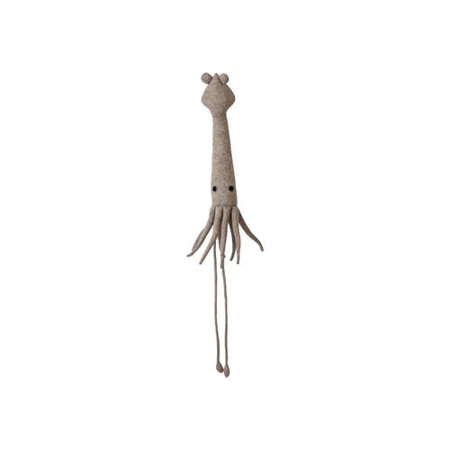 Storied Home Handmade Wool Felt Squid Wall Hanging In Gray