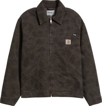 Carhartt WIP DUCK DETROIT JACKET カモ柄 S Carhartt WIP Duck Detroit Camo Men's Work Jacket Green
