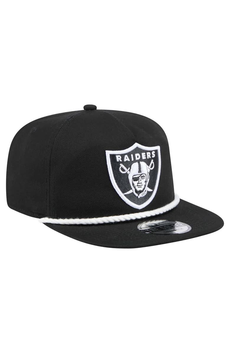 New Era Men's New Era Black Las Vegas Raiders B-Dub Golfer Snapback Hat, Alternate, color, Black