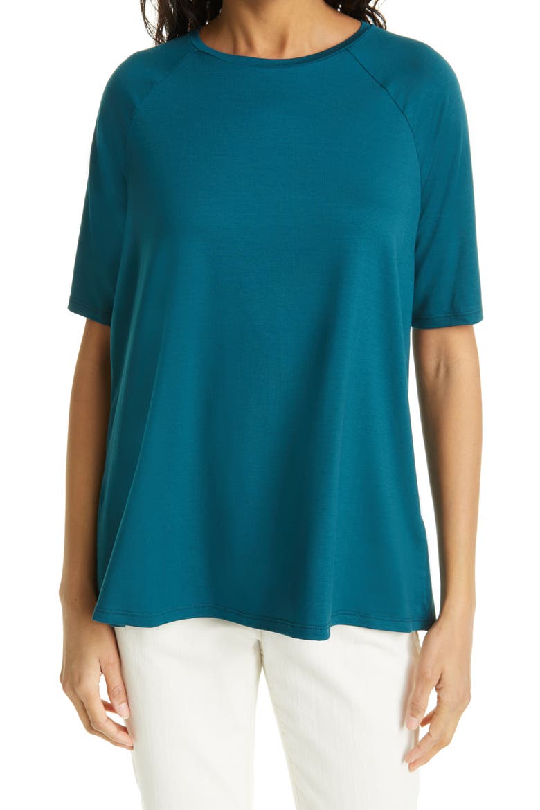 Elbow Sleeve Top, Main, color, AEGEAN