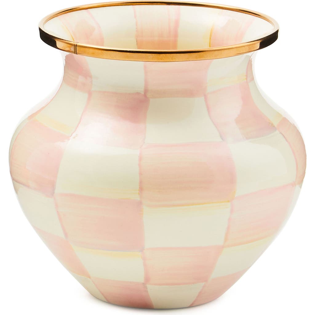 Mackenzie-childs Mackenzie Childs Rosy Check Vase In Pink