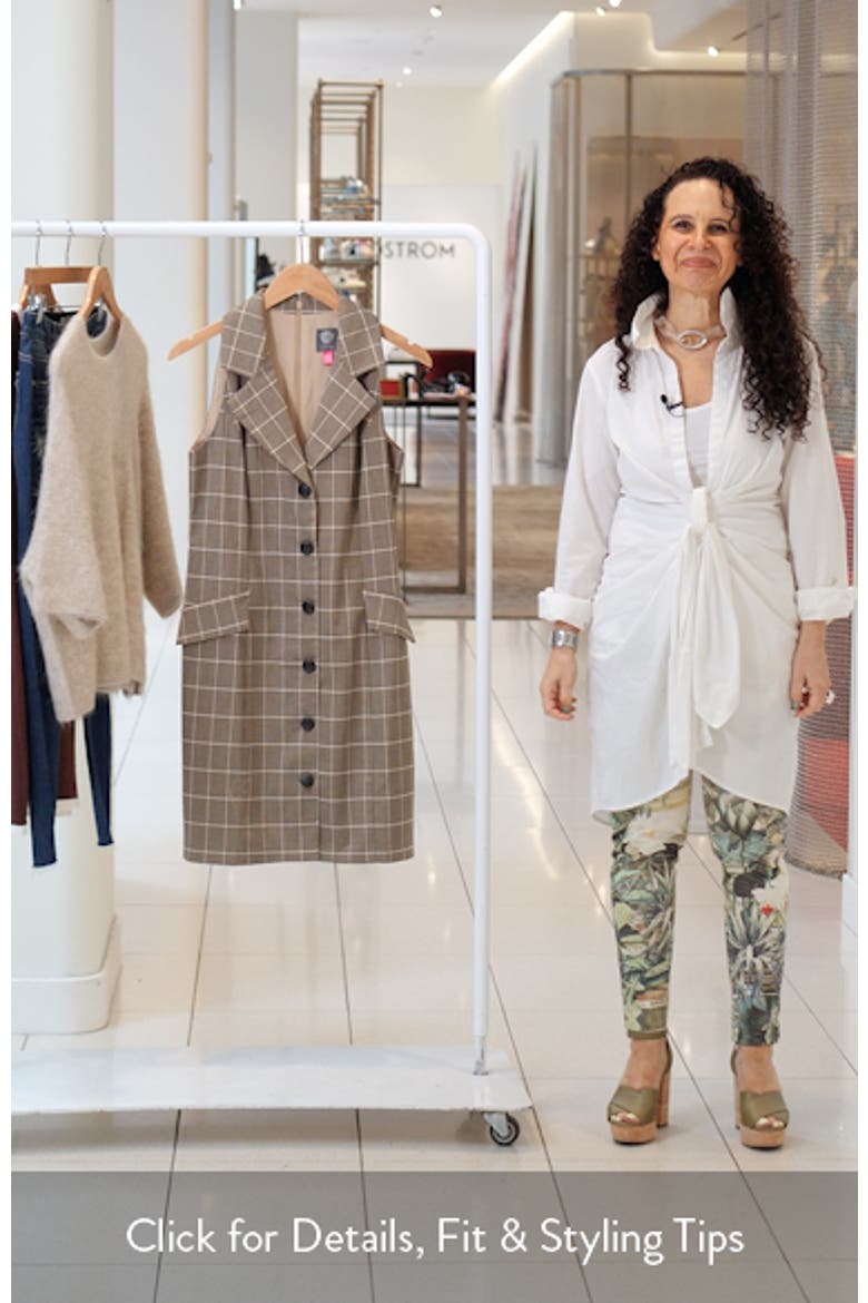 Windowpane Plaid Coat Dress video