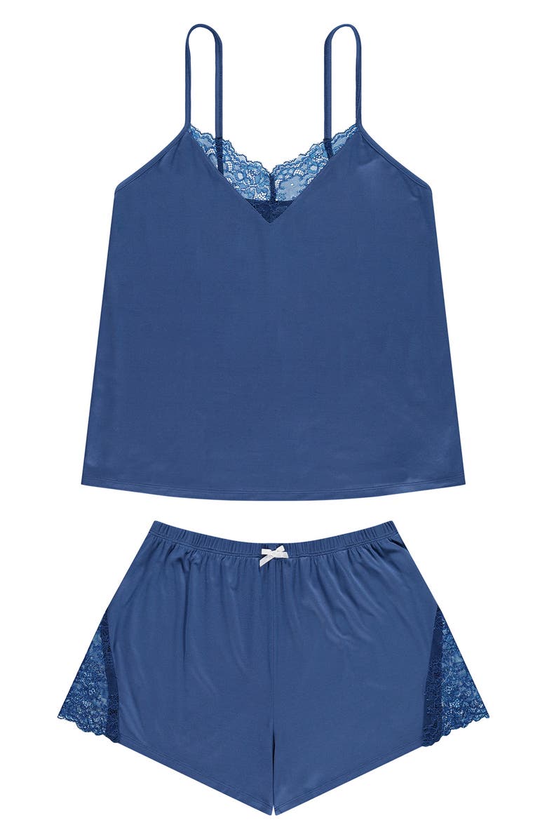 Flora By Flora Nikrooz Stacy 4-Piece Pajama Set, Alternate, color, Light Blue