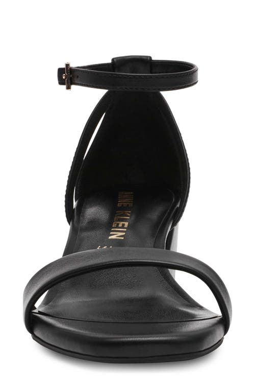 Anne Klein Mia Ankle Strap Sandal In Black