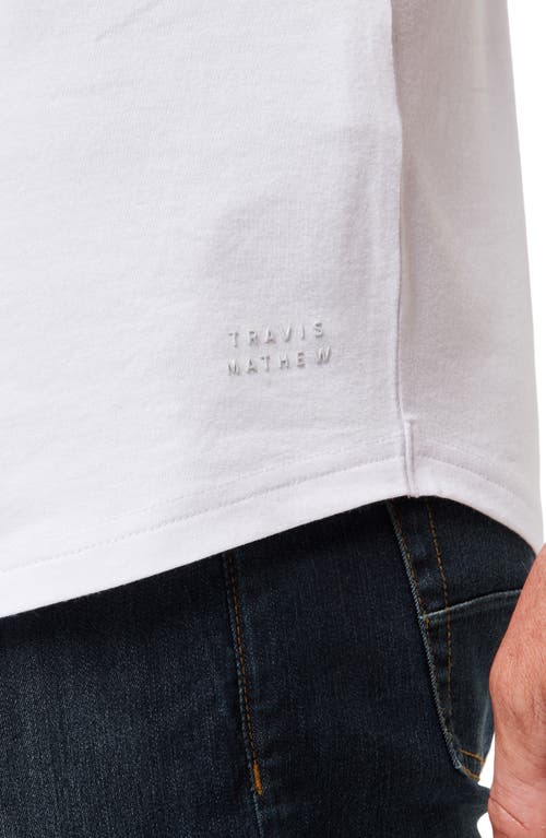 Travismathew Cloud Crewneck T-shirt In White