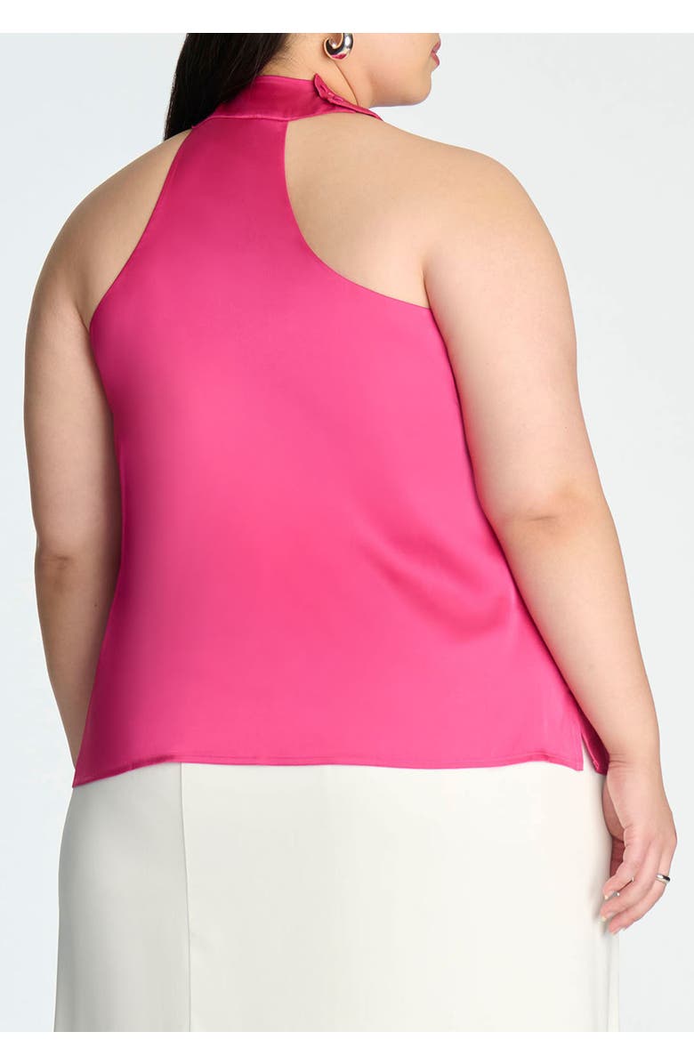 ELOQUII Halter Neck Top, Alternate, color, Beetroot Purple