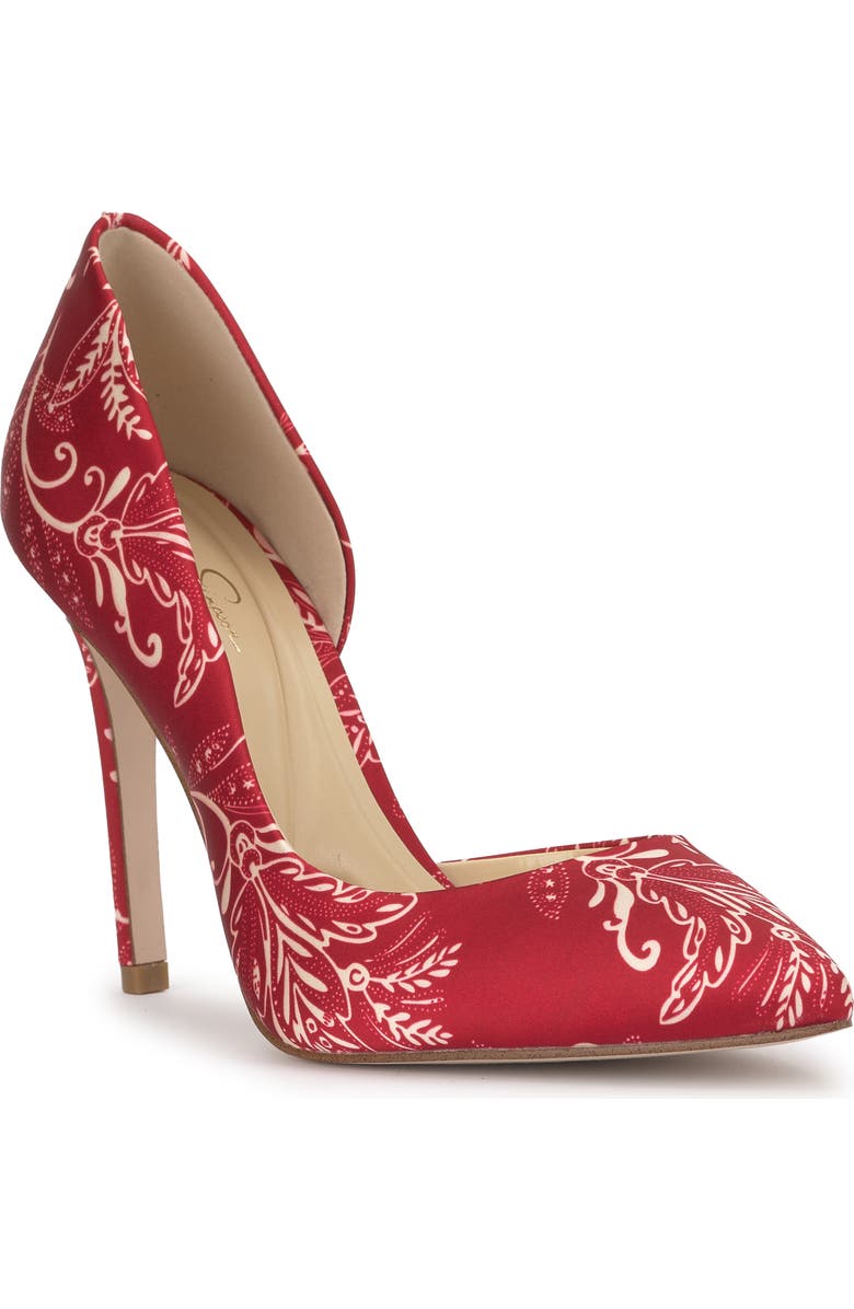 Jessica Simpson Prizma 8 Half d'Orsay Pump, Main, color, Red Multi