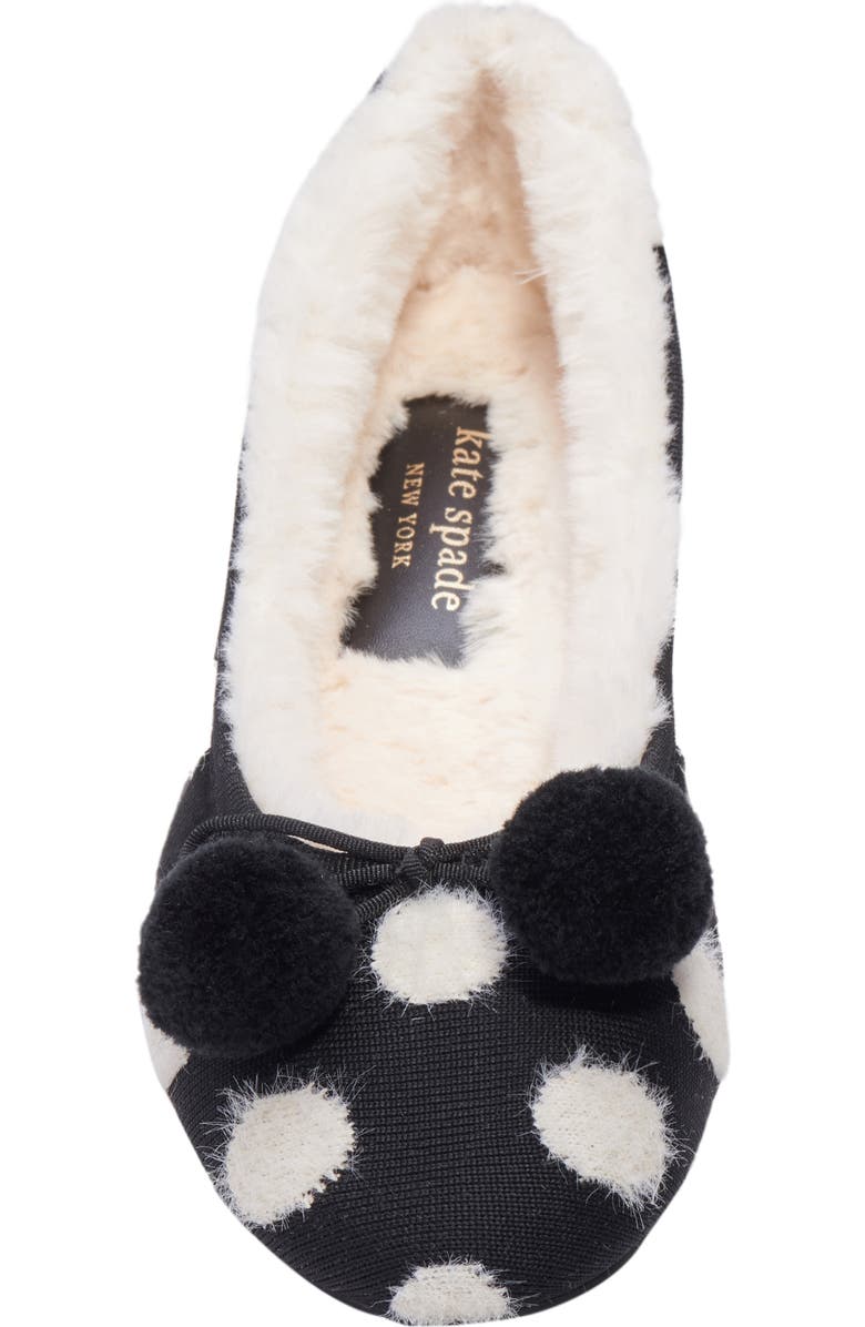 Kate Spade New York harley pompom slippers, Alternate, color,