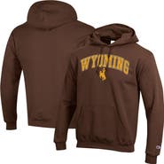 Champion Men's Champion Brown Wyoming Cowboys Arch Over Logo Pullover Hoodie