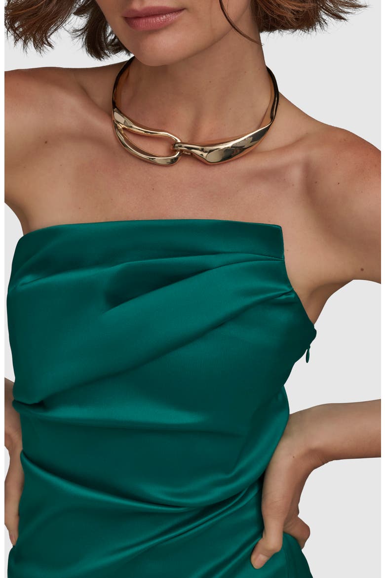 Ruched Strapless Gown, Alternate, color, LAWN LWN