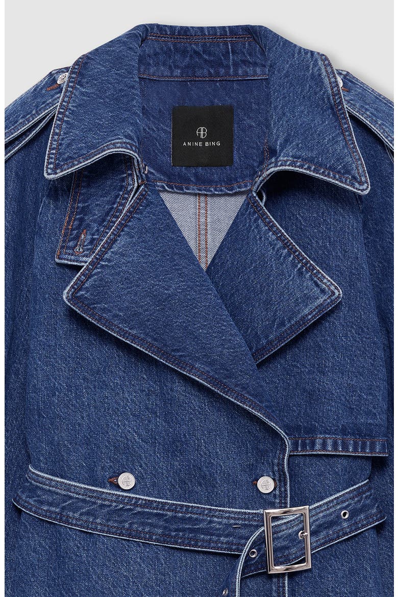 Pascale Trench, Alternate, color, Clean Indigo