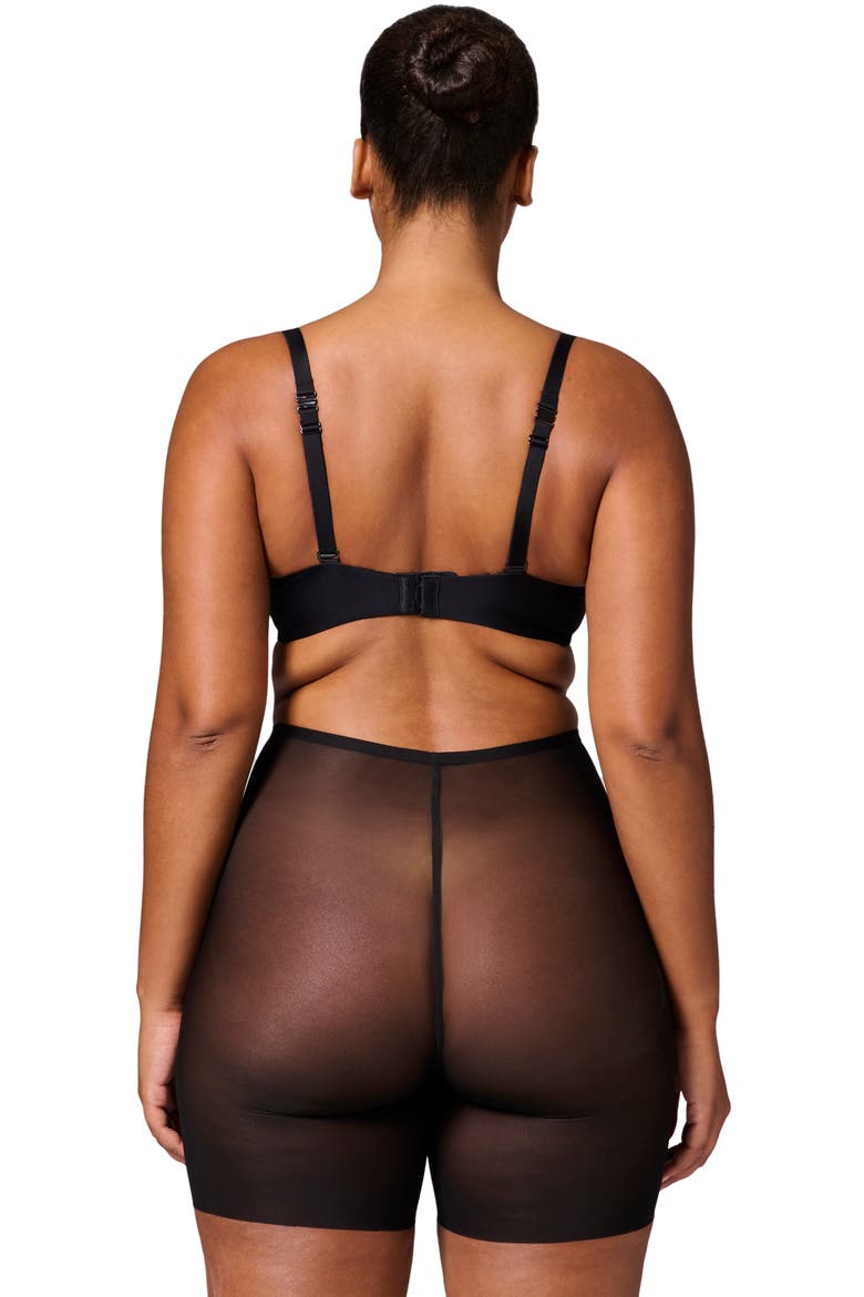 Essential Uplifting Mid Rise Shaper Shorts, Alternate, color, BLACK