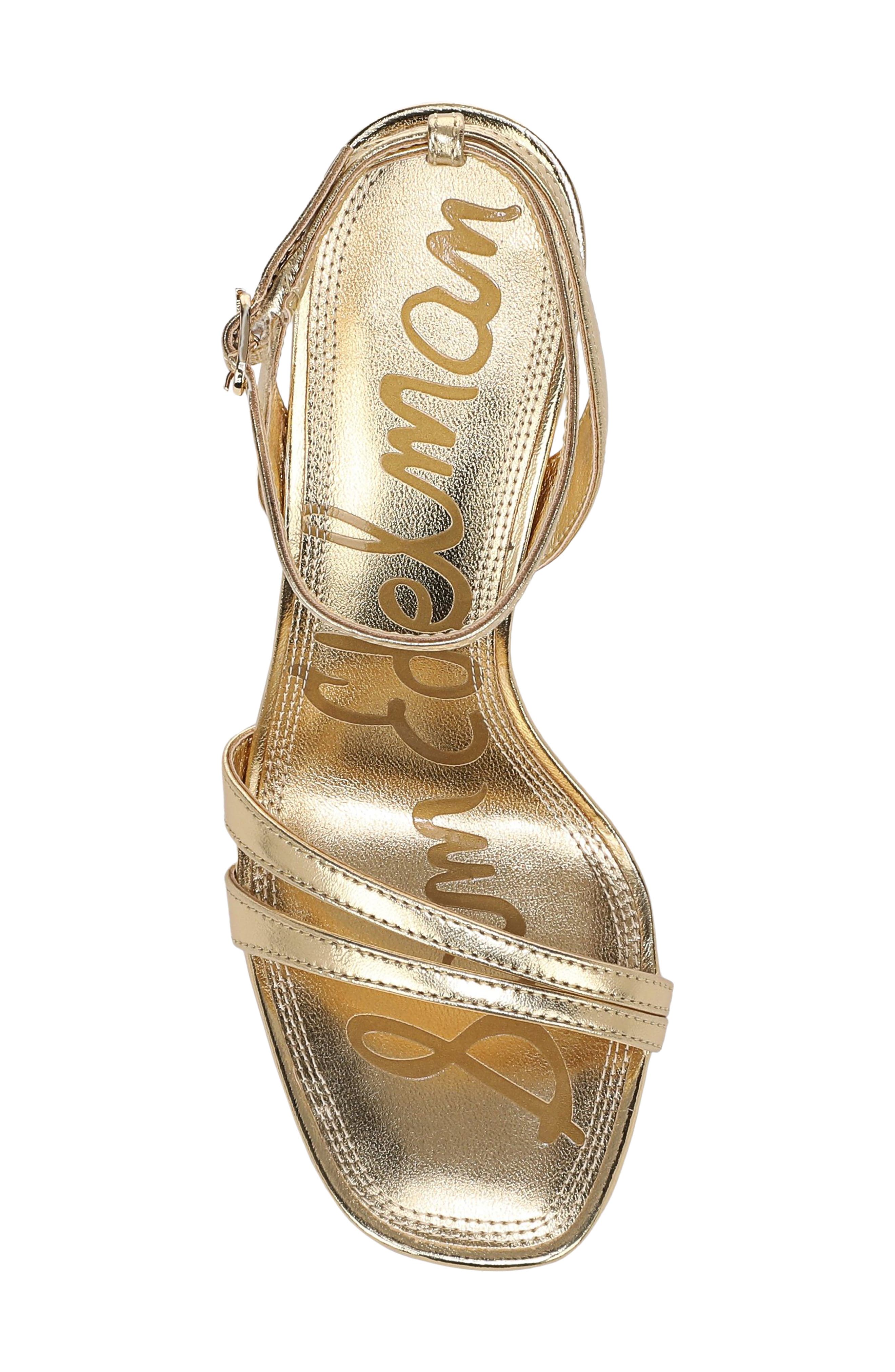 Junie Ankle Strap Sandal, Alternate, color, AMBER GOLD SE