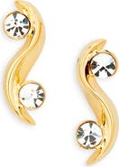 Oscar de la Renta Crystal Wave Earrings