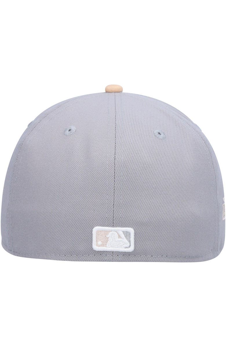New Era Men's New Era Gray/Peach Los Angeles Angels 2010 MLB All-Star Game Purple Undervisor 59FIFTY Fitted Hat, Alternate, color, 